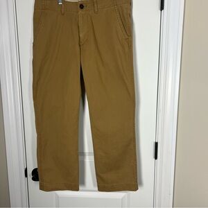 American Eagle Outfitters Dark Khaki Straight Chinos - Size 34 x 30